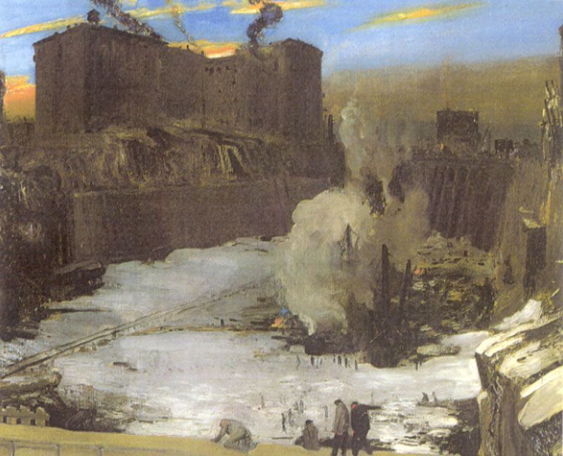 1907 G. Bellows Excavacions estació de pensylvania