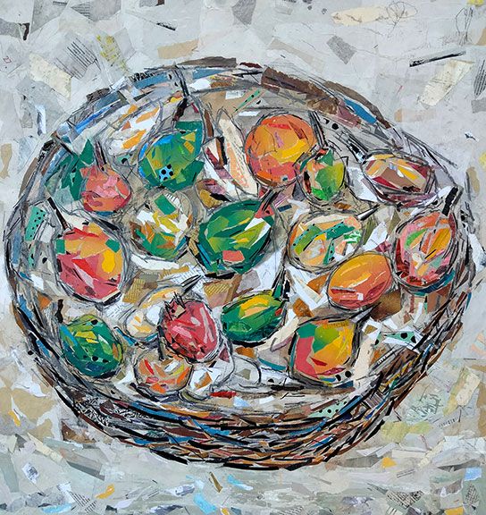 Manuel Silvestre-Cesta con frutas